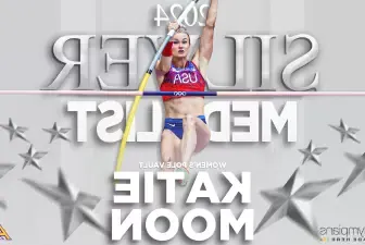 graphic of Katie Moon competing at Paris Olympics